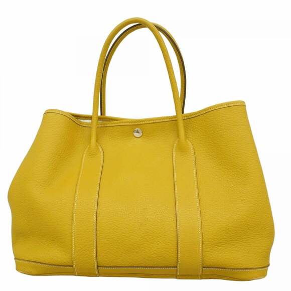 HERMES Handbags - Hermes Garden PM Tote Bag, Negonda Leather, Cardamom, □K stamp, Ladies'.